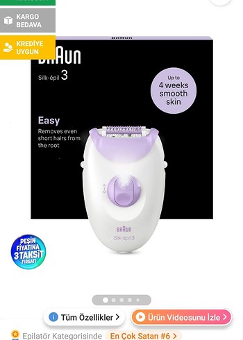 Braun Silk-épil 3 Pastel Beyaz Epilatör - Görsel 2