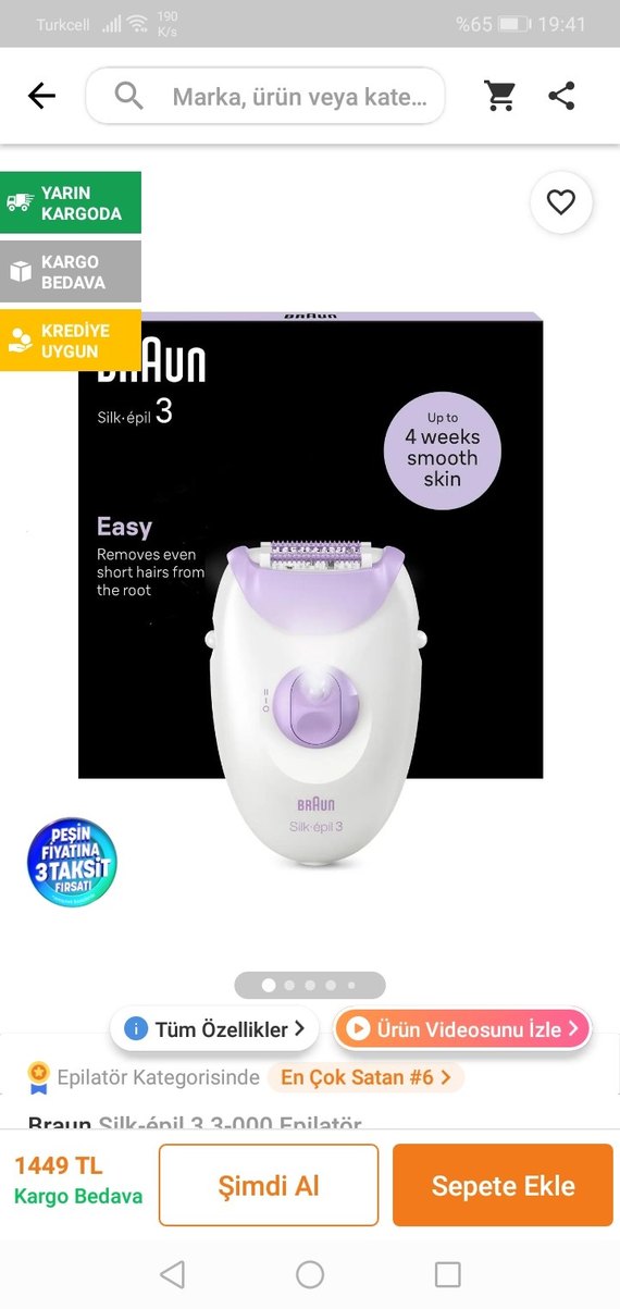 Braun Silk-épil 3 Pastel Beyaz Epilatör - Görsel 2