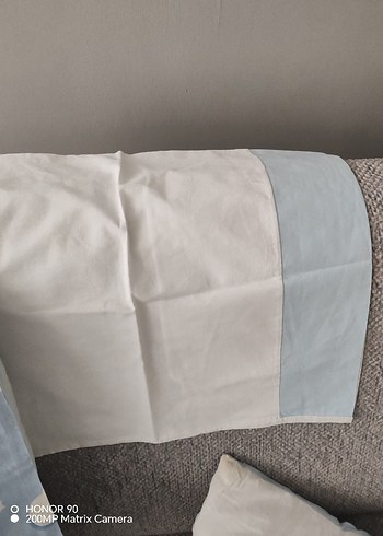 Nakış Detaylı Mavi Beyaz Bebek  Nevresim Takımı Korumalıklı - Görsel 9