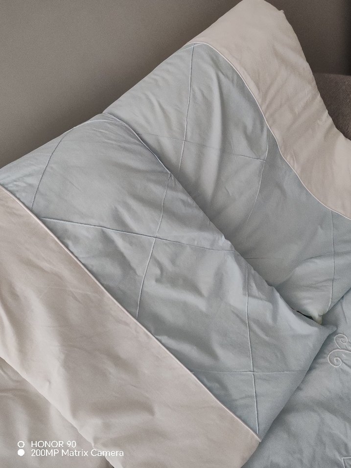 Nakış Detaylı Mavi Beyaz Bebek  Nevresim Takımı Korumalıklı - Görsel 3