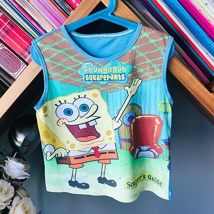 Sponge Bob sıfır kol tişört