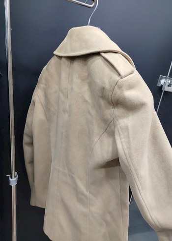 Bej Süet Kadın Kemerli kaşe Ceket - Görsel 4