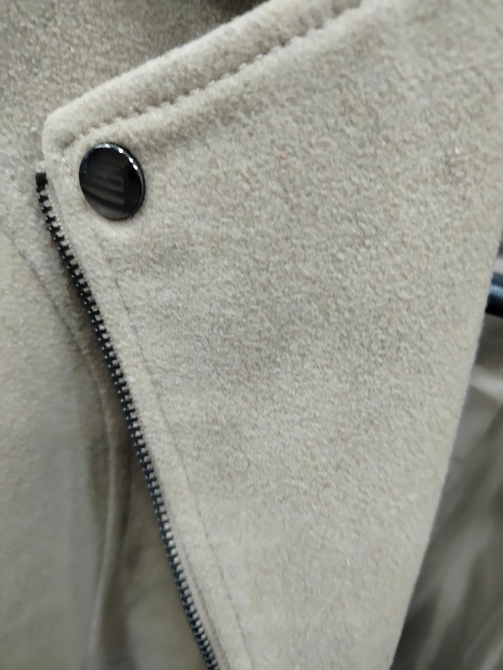 Bej Süet Kadın Kemerli kaşe Ceket - Görsel 3