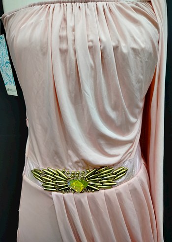 Pudra Pileli Mini Abiye Elbise - Görsel 2