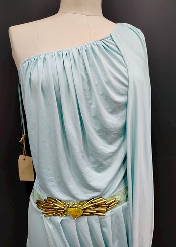 Tek Omuzlu Drapeli Mini Elbise - Görsel 2