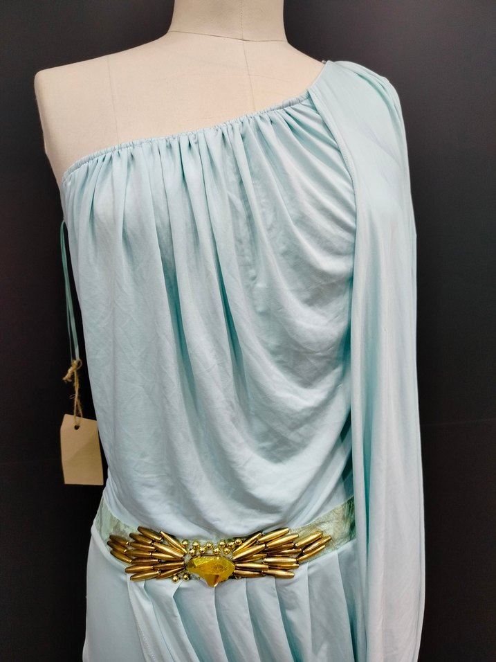 Tek Omuzlu Drapeli Mini Elbise - Görsel 2