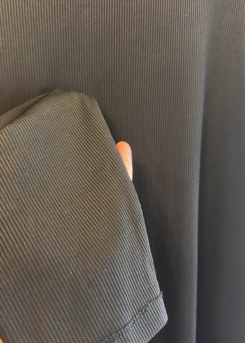 Fitilli kumaş elbise - Görsel 5