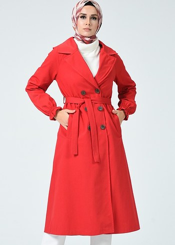 Kırmızı Trençkot - Görsel 8