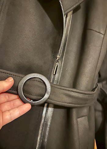 Siyah Kemerli Uzun Kaban - Görsel 6