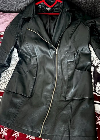 Kadın Siyah Deri ceket - Görsel 5