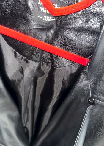 Kadın Siyah Deri ceket - Görsel 3