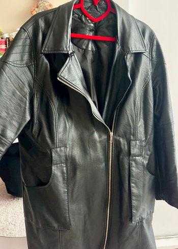 Kadın Siyah Deri ceket - Görsel 7