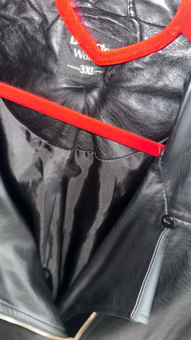 Kadın Siyah Deri ceket - Görsel 3