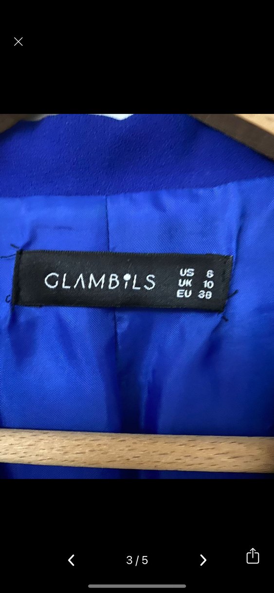 Mavi Düğmeli Kadın Blazer Ceket - Görsel 3