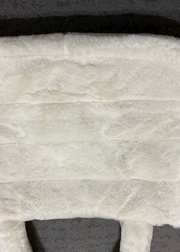 Beyaz Peluş Kadın El Çantası - Görsel 4