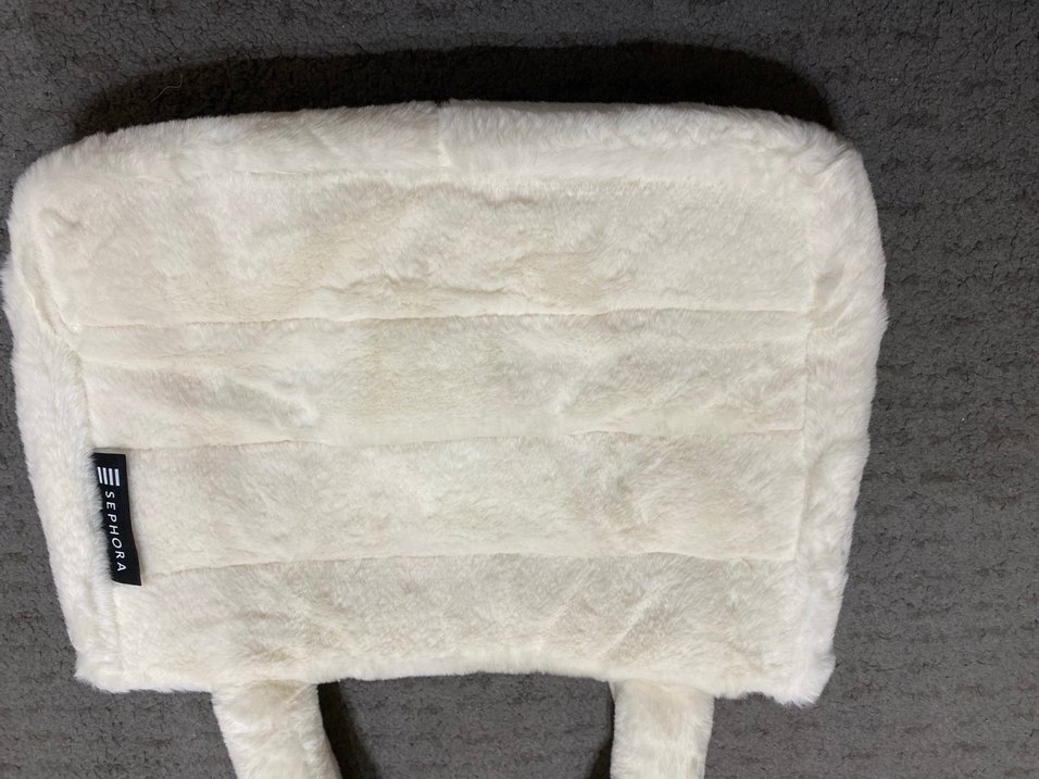 Beyaz Peluş Kadın El Çantası - Görsel 4