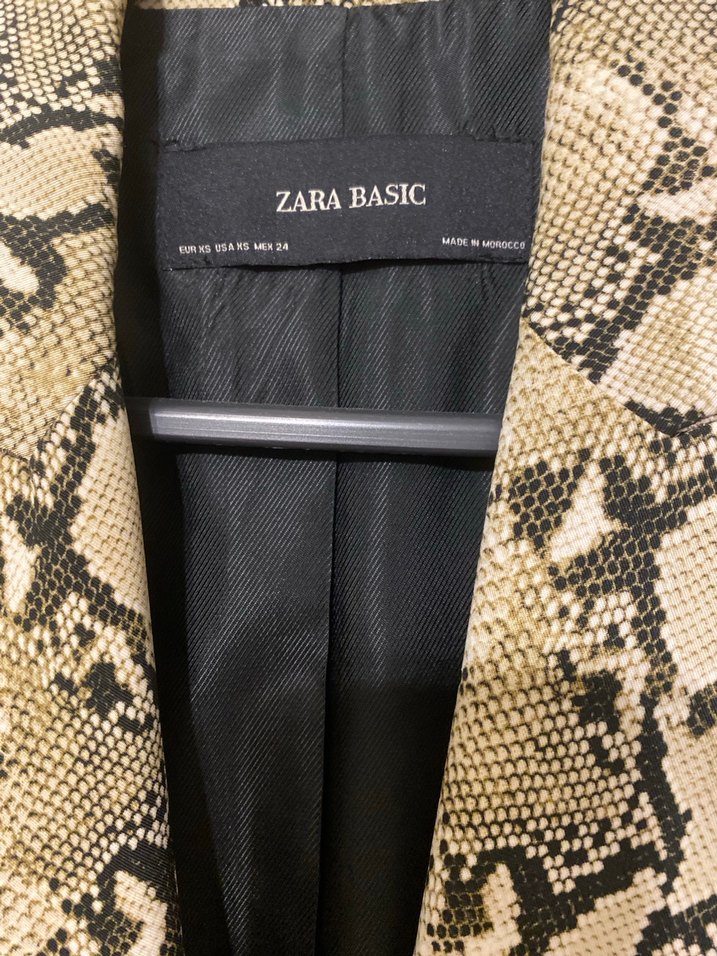 Yılan Desenli Kadın Midi Blazer - Görsel 4