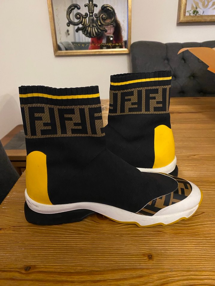 Sarı Desenli Kadın Spor Ayakkabı - Görsel 3