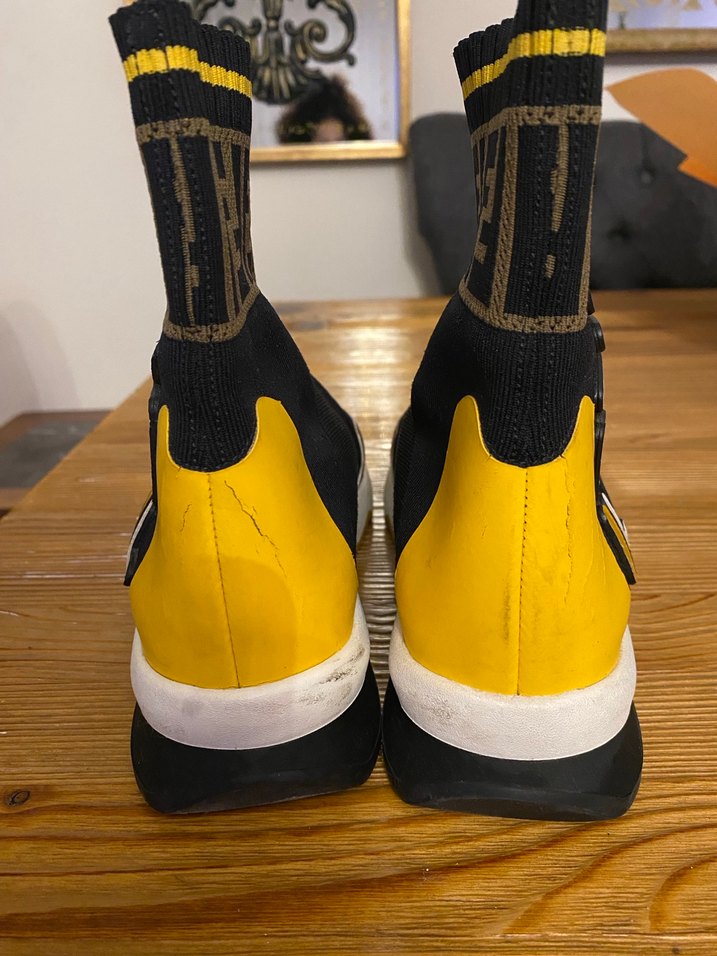 Sarı Desenli Kadın Spor Ayakkabı - Görsel 4