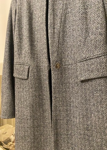 Zara Gri Düz Kesim Kaban - Görsel 2