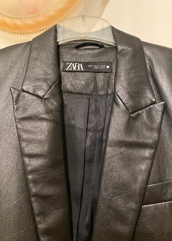 Siyah Deri Kadın Ceket - Görsel 5