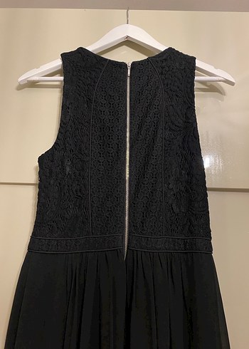 Dantel İşlemeli Siyah Elbise - Görsel 3