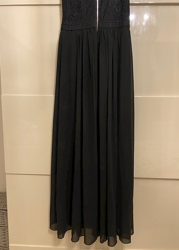 Dantel İşlemeli Siyah Elbise - Görsel 4