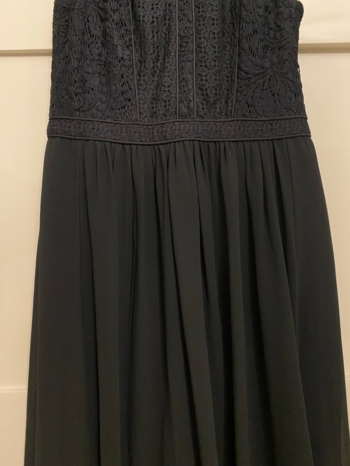 Dantel İşlemeli Siyah Elbise - Görsel 2