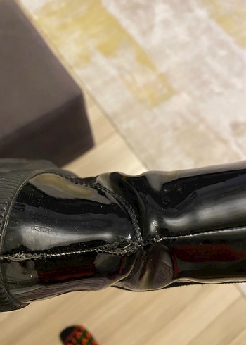 Siyah Platform Topuklu Gotik Kadın Bot - Görsel 3