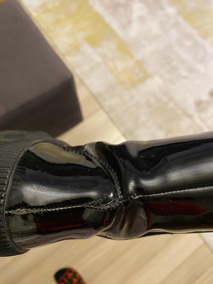 Siyah Platform Topuklu Gotik Kadın Bot - Görsel 3