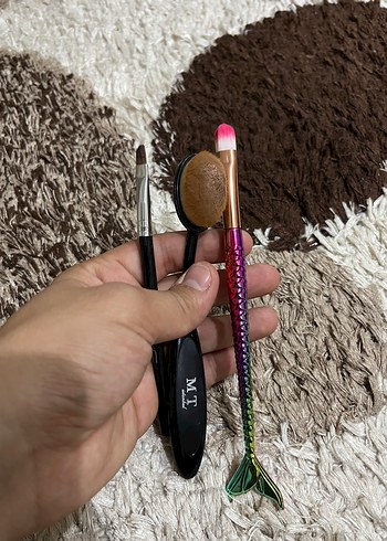 Çok Renkli Makyaj Fırça Seti