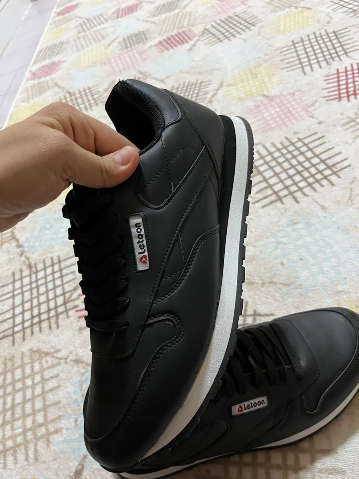 Siyah Bağcıklı İnce Topuklu erkek Spor Ayakkabı - Görsel 5