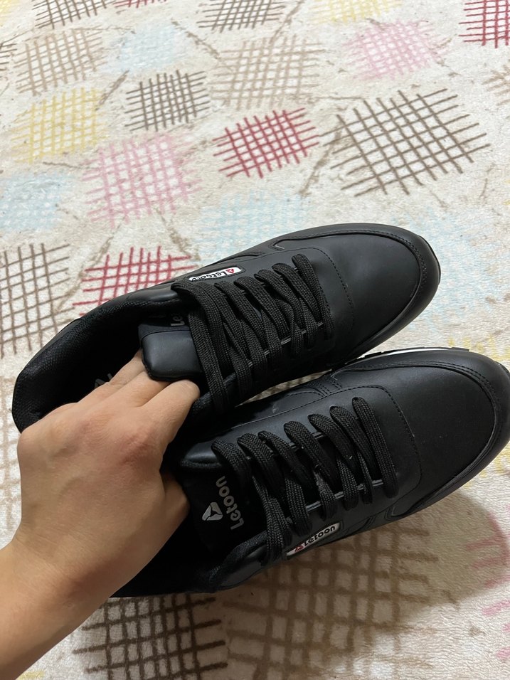 Siyah Bağcıklı İnce Topuklu erkek Spor Ayakkabı - Görsel 2