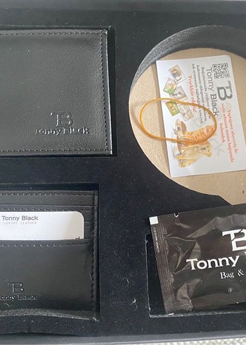 Tonny Black Siyah Deri Erkek Cüzdan Seti - Görsel 2