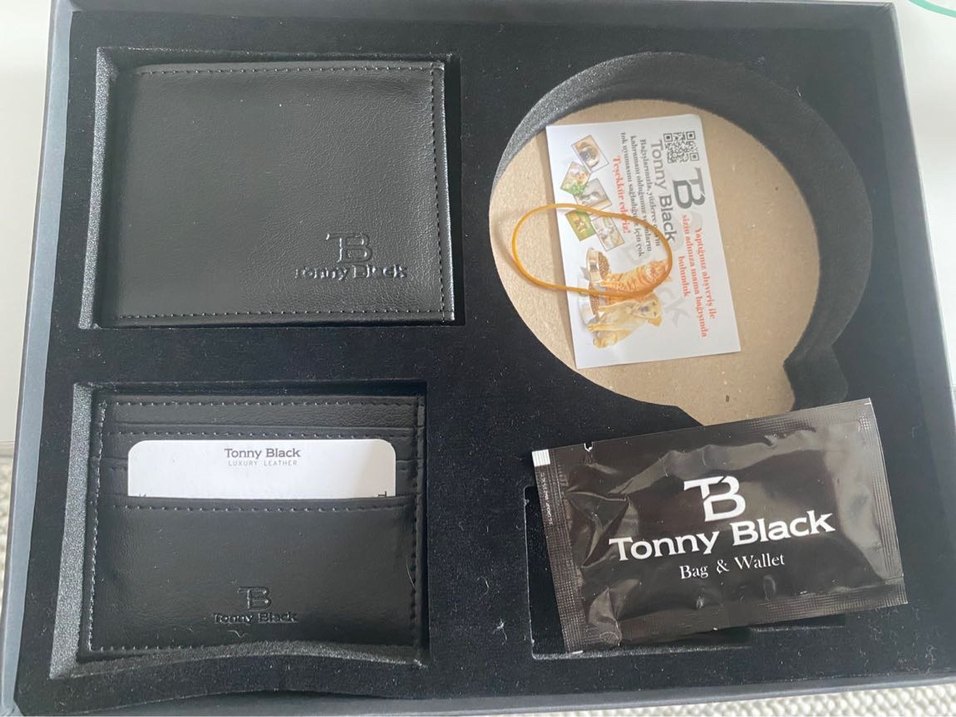 Tonny Black Siyah Deri Erkek Cüzdan Seti - Görsel 2