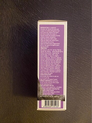 Marea Kedi Multivitamin Macun