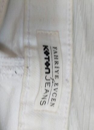 31 Beden beyaz Renk Beyaz Kot pantolon koton