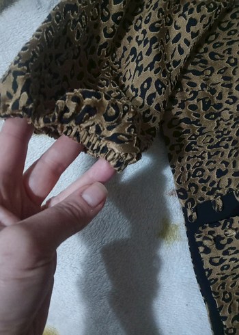 Düğmeli Leopar Desenli Kadın Bluz özel tasarım adl - Görsel 4