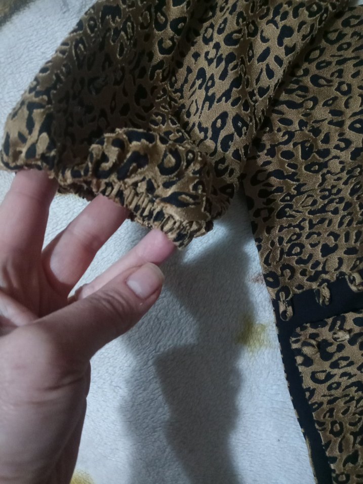 Düğmeli Leopar Desenli Kadın Bluz özel tasarım adl - Görsel 4