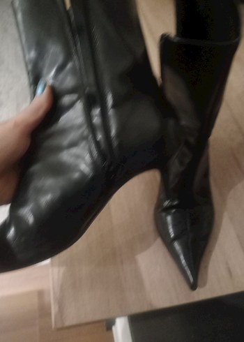 Siyah Deri Zara bot - Görsel 4