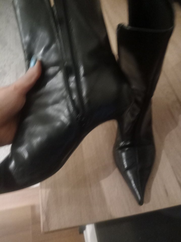 Siyah Deri Zara bot - Görsel 4