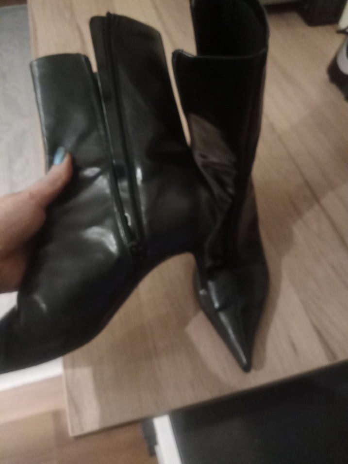 Siyah Deri Zara bot - Görsel 5