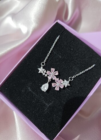 ZARİF ÇİÇEK KOLYE-SILVER