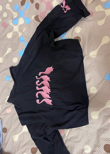 Siyah Kadın Keten Gömlek, Düğmeli, Desenli Gömlek - Görsel 3