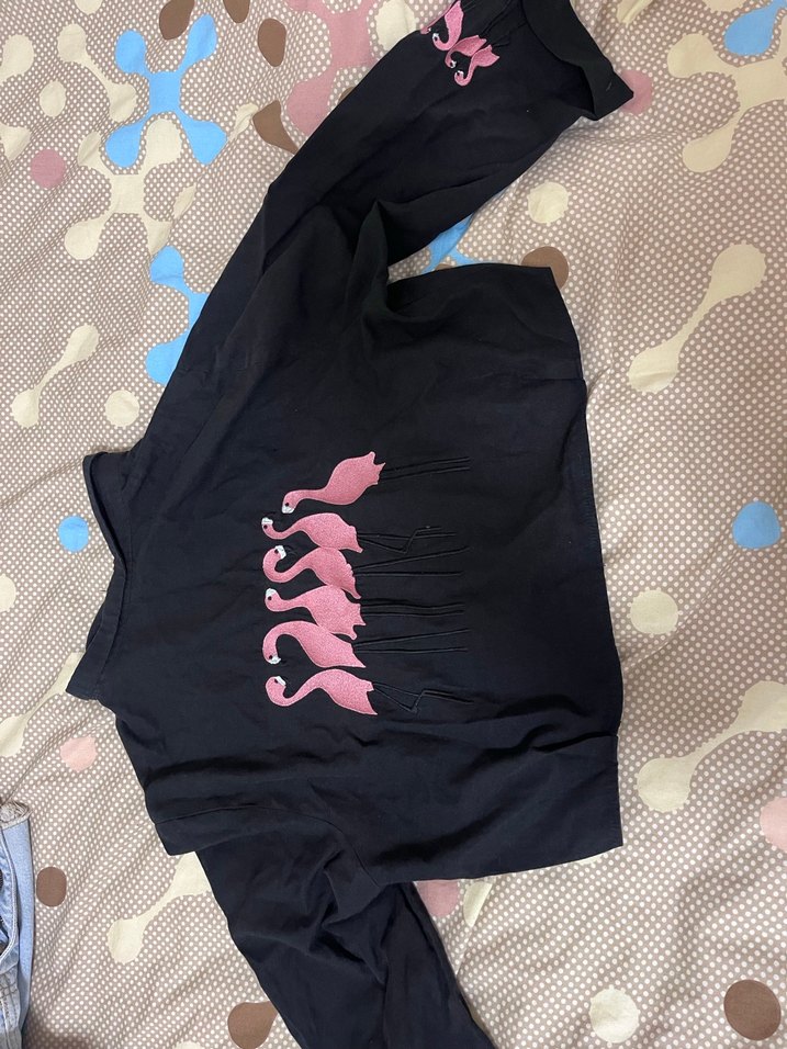 Siyah Kadın Keten Gömlek, Düğmeli, Desenli Gömlek - Görsel 3