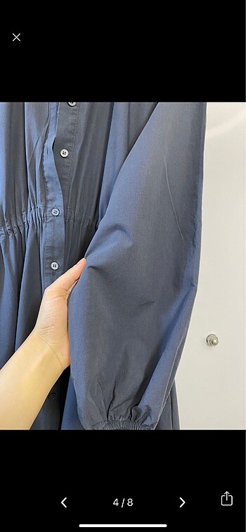 xl Beden siyah Renk Zara antrasit poplin elbise