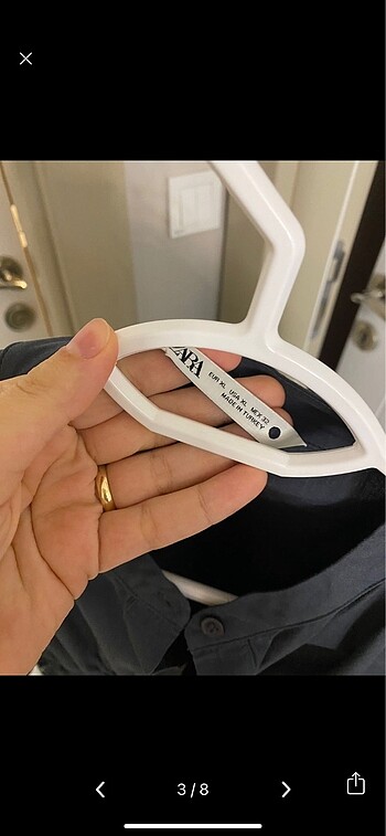 xl Beden Zara antrasit poplin elbise