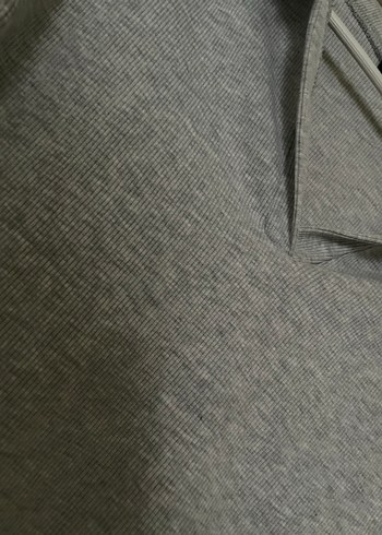 Gri Fitilli Uzun Kollu Triko Kazak - Görsel 6