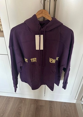 Mor Oversize Kadın Sweatshirt - Görsel 4