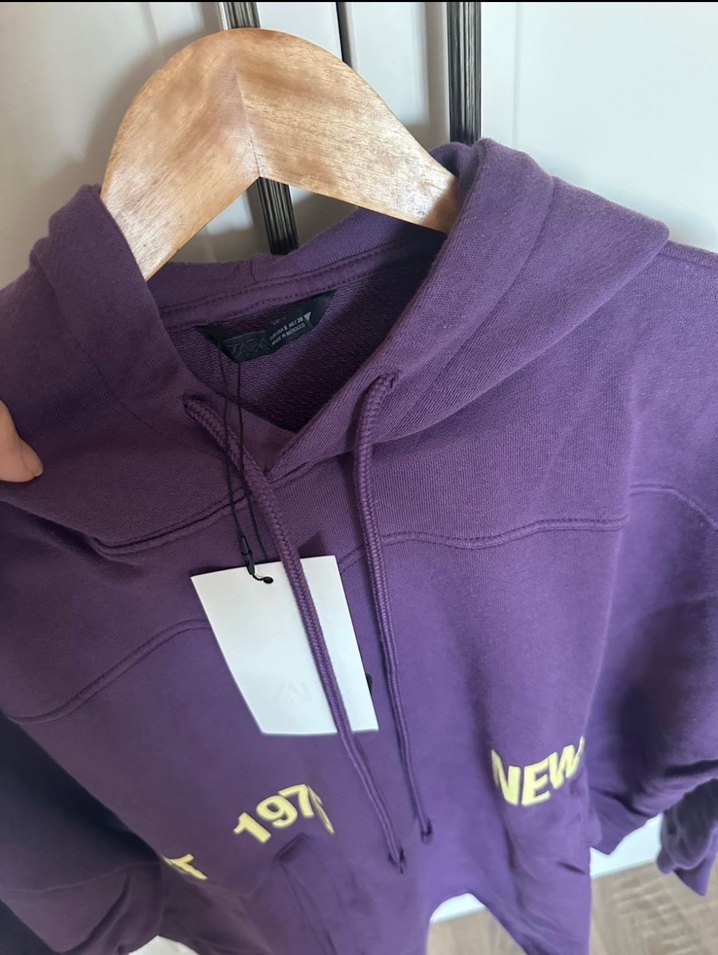 Mor Oversize Kadın Sweatshirt - Görsel 5